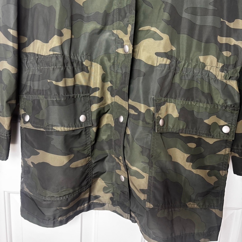 J. Crew Green Camouflage Water Proof Jacket Size Small - Picture 6 of 14